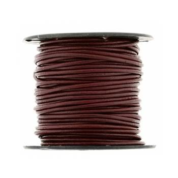 round indian leather cord brown 2mm by 25 yards