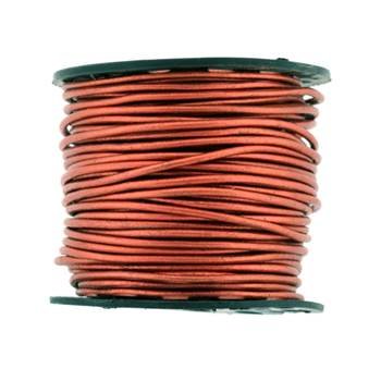 round indian leather cord metal copper 2mm by 25 yards