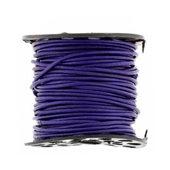 round indian leather cord amethyst 2mm by 25 yards