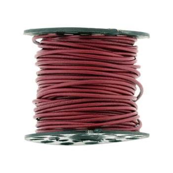 round indian leather cord garnet 2mm by 25 yards