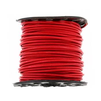round indian leather cord red 2mm by 25 yards