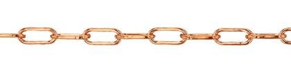 3.1mm Width Flat Elongated Cable Rose Gold Filled Chain