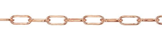 3.1mm Width Flat Elongated Cable Rose Gold Filled Chain