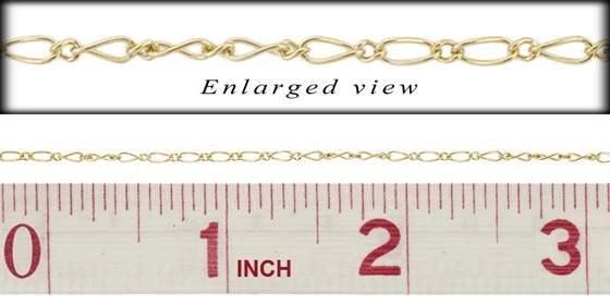 gf 1.5mm chain width curb figaro chain