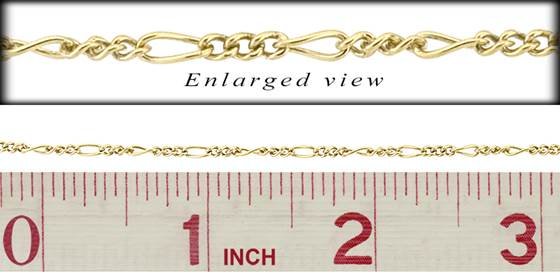 gf 1.8mm chain width figaro chain