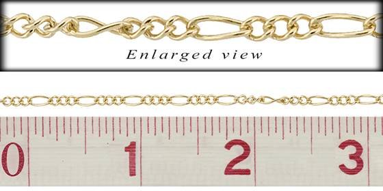 gf 2.4mm chain width figaro chain