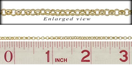 gf 2.3mm chain width belcher rolo chain