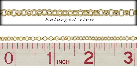 gf 3.5mm chain width belcher rolo chain