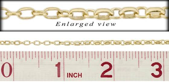 gf 3.4mm chain width bracelet chain