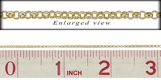 gf 1.4mm chain width belcher rolo chain