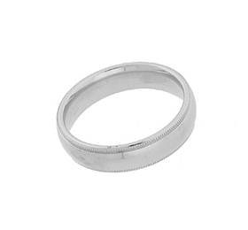 14K MILGRAIN COMFORT-FIT BAND 5MM 13873-14K