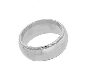 14K MILGRAIN COMFORT-FIT BAND 8MM 13912-14K