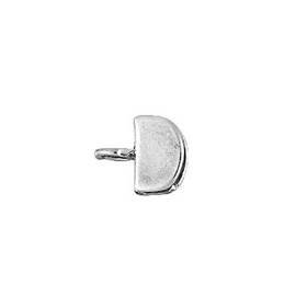 sterling silver 7mm leather flat end cap