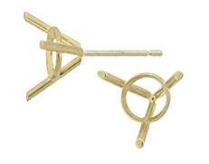 14K 3 PRONG TAPERED EARRING 15331-14K