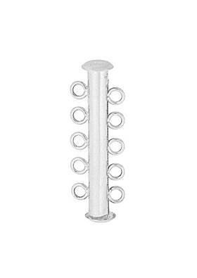 sterling silver 5 rows tube clasp 31x4mm