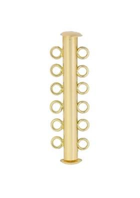 gold filled 6 rows magnetic tube clasp