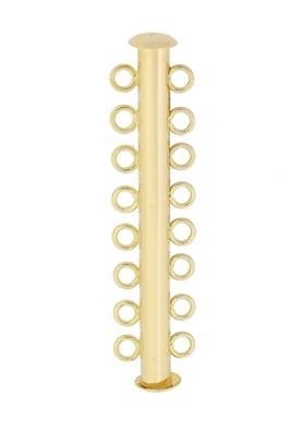 gold filled 8 rows magnetic tube clasp