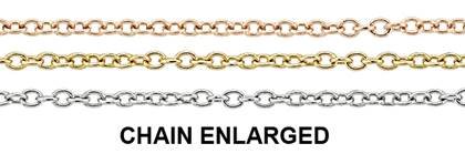 14K Gold Chain 1.10mm Width Round Cable Chains (A)