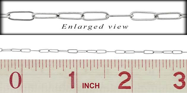 ss flat elongated cable chain