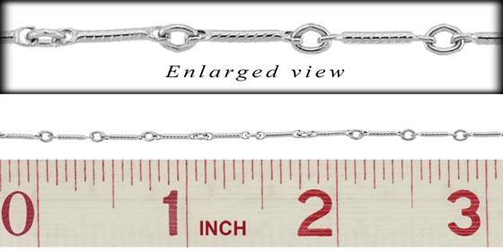 14kw 0.92mm chain width hammered bar cable chain