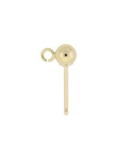 gold filled 4mm/r ball stud earring