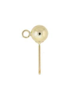 gold filled 5mm/r ball stud earring