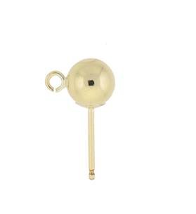 gold filled 6mm/r ball stud earring