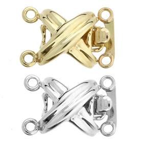 MULTI-STRAND FLAT BACK X CLASPS 16434-14K