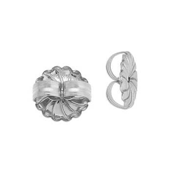 sterling silver 9.35x0.96mm hole earring jumbo rosette friction earnut