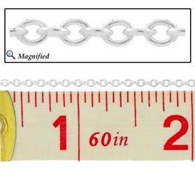 sterling silver 1.2mm chain width round cable chain