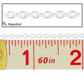 sterling silver 2.5mm chain width oval cable chain