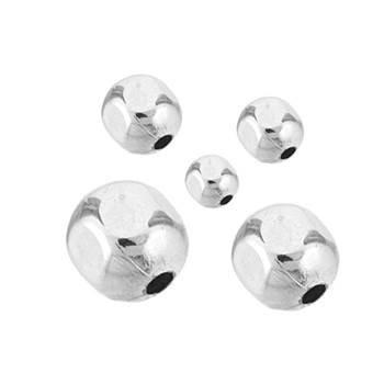 Sterling Silver Factets Cube Beads