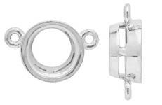14kw 6mm 75pts round bezel pendant with jump rings
