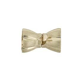 14ky 8x12mm matt stripe bow clasp