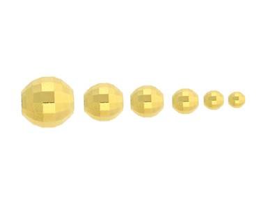 Vermeil Round Mirror Bead