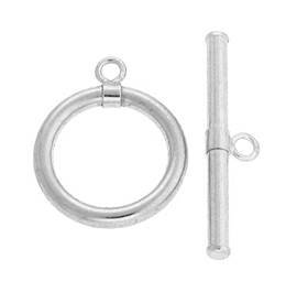 sterling silver 15x2mm plain toggle clasp