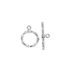 sterling silver 11x1.5mm twisted wire toggle clasp