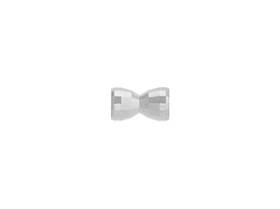 sterling silver 3.8x6.4mm mirror bow bead