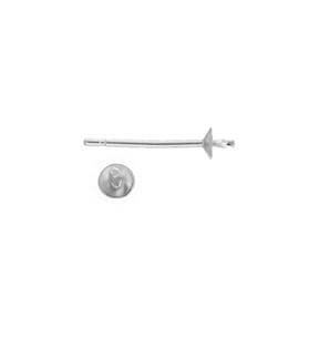 sterling silver 3mm cup pearl stud earring