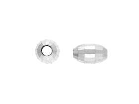 sterling silver 4mm barrel mirror bead