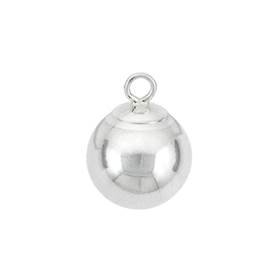 sterling silver 6mm ball pendant