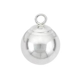 sterling silver 8mm ball pendant