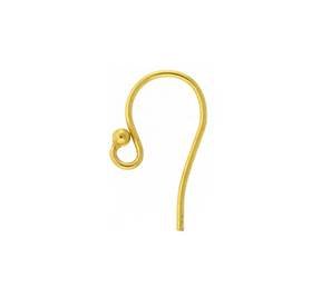 vermeil 2mm ball earwire