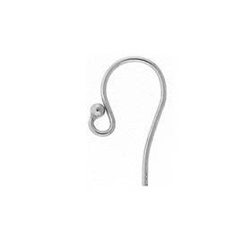 sterling silver 2mm ball tip earwire earring
