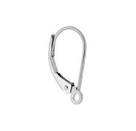 ss plain leverback with open ring earrings