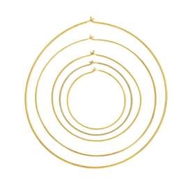 Vermeil Beading Hoop Earring