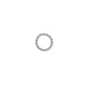 sterling silver 5mm twisted wire round jump ring