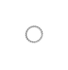 sterling silver 6mm twisted wire round jump ring