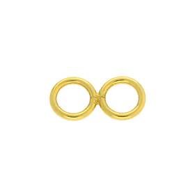 vermeil 6.0mm round closed double jump ring