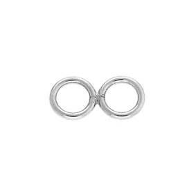 Sterling Silver 6mm Each Round Closed Double Jump Ring